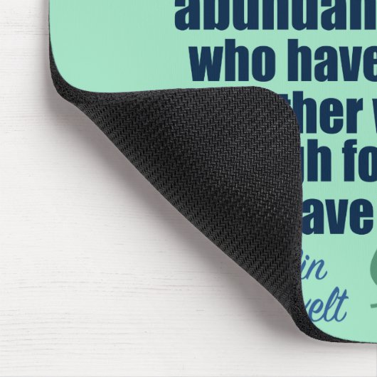 Franklin D. Roosevelt Inspirerend Progress Quote Muismat (Hoek)