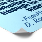 Franklin D. Roosevelt Inspirerend Progress Quote Poster (Hoek)