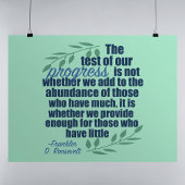 Franklin D. Roosevelt Inspirerend Progress Quote Poster