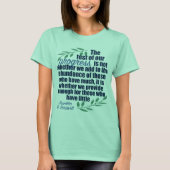 Franklin D. Roosevelt Inspirerend Progress Quote T-shirt (Voorkant)