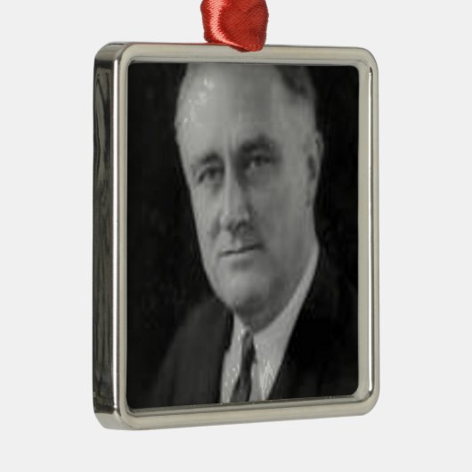 Franklin D Roosevelt Metalen Ornament (Rechts)