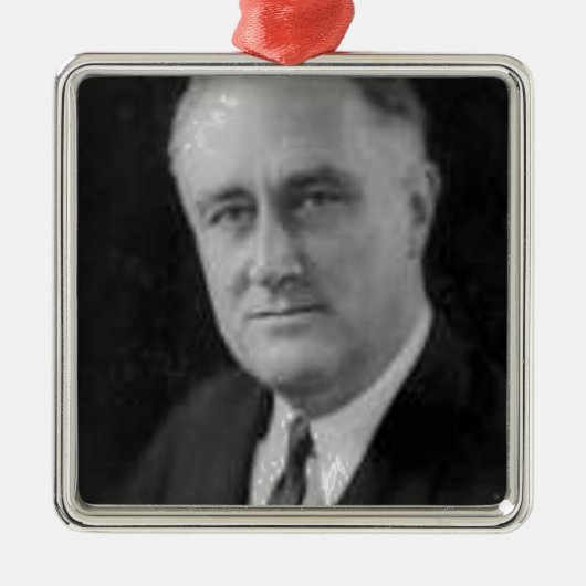 Franklin D Roosevelt Metalen Ornament (Voorkant)