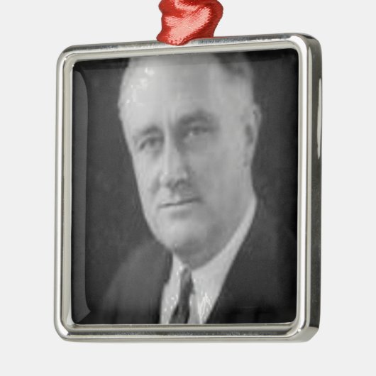 Franklin D Roosevelt Metalen Ornament (Links)