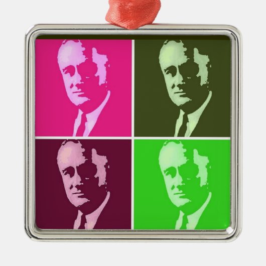 Franklin D. Roosevelt Metalen Ornament (Voorkant)