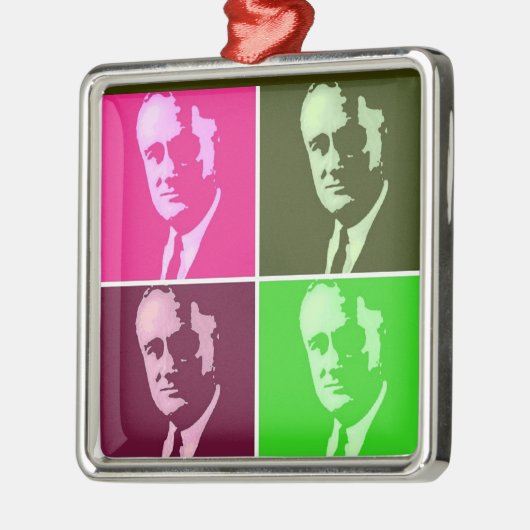 Franklin D. Roosevelt Metalen Ornament (Links)