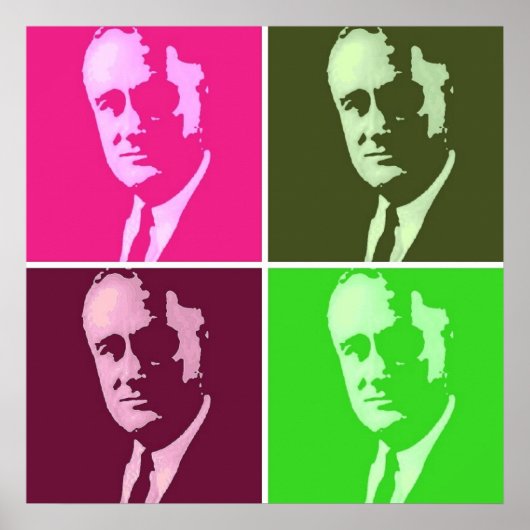 Franklin D. Roosevelt Pop Art Poster (Voorkant)