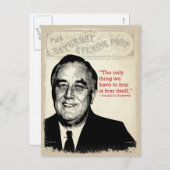 Franklin D. Roosevelt Quote Briefkaart (Voorkant / Achterkant)