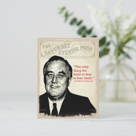 Franklin D. Roosevelt Quote Briefkaart (Staand voorkant)