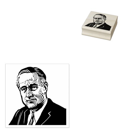 Franklin D Roosevelt Rubber Stamp Rubberstempel (Gestempeld)