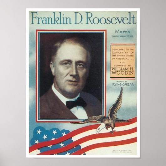 Franklin D. Roosevelt  Songbook Hoesje Poster (Voorkant)