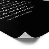 Franklin D. Roosevelt waarschuwt voor dictatuur Poster (Hoek)