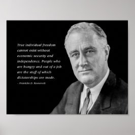 Franklin D. Roosevelt waarschuwt voor dictatuur Poster