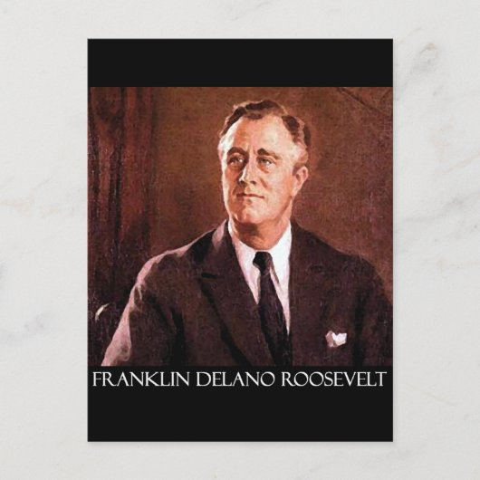 Franklin Delano Roosevelt  Producten Briefkaart (Voorkant)