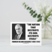 Franklin Delano Roosevelt vernietigt zijn bodem Briefkaart (Staand voorkant)