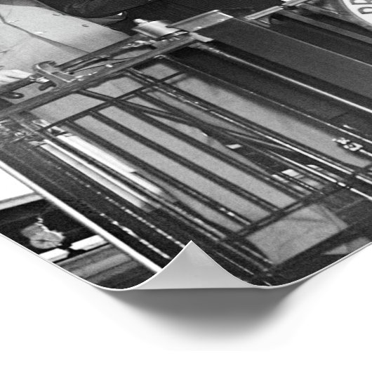 Franklin en Eleanor Roosevelt over trein met perso Poster (Hoek)