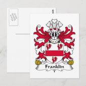 Franklin Family Crest Briefkaart (Voorkant / Achterkant)