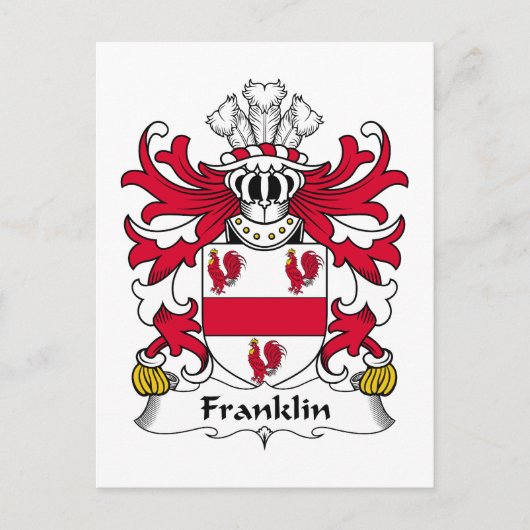 Franklin Family Crest Briefkaart (Voorkant)