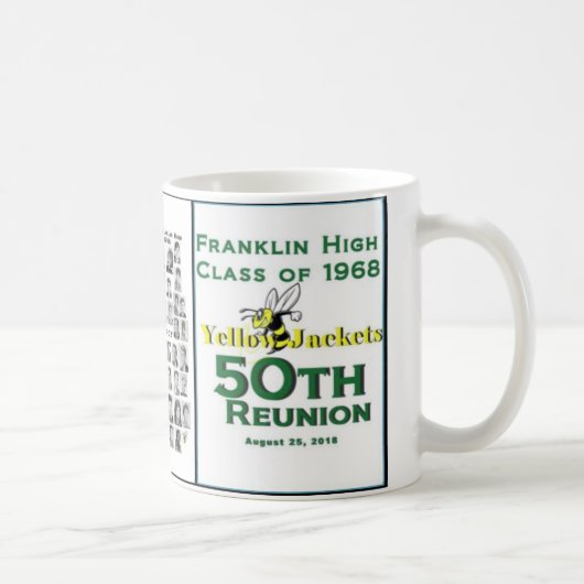 Franklin High Class of 1968 50th Reunion cup Koffiemok (Rechts)
