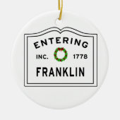Franklin invoeren keramisch ornament (Voorkant)