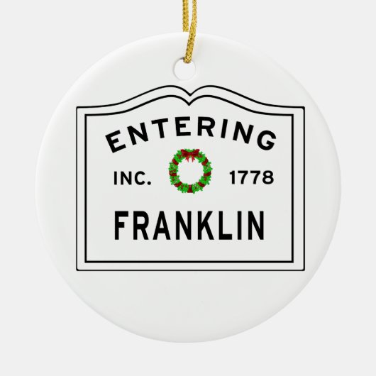 Franklin invoeren keramisch ornament (Voorkant)