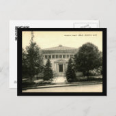 Franklin Library, Franklin, Massachusetts. Briefkaart (Voorkant / Achterkant)