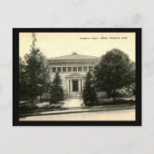 Franklin Library, Franklin, Massachusetts.  Briefkaart (Voorkant)