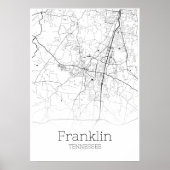Franklin Map - Tennessee - City Map Poster (Voorkant)