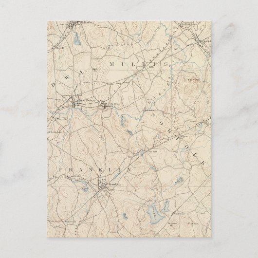 Franklin, Massachusetts Briefkaart (Voorkant)