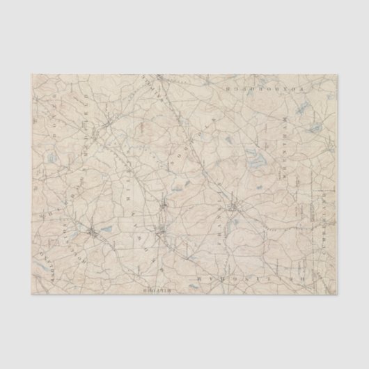 Franklin, Massachusetts Tissuepapier (Voorkant)