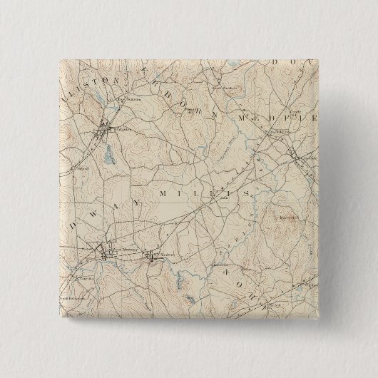 Franklin, Massachusetts Vierkante Button 5,1 Cm (Voorkant)