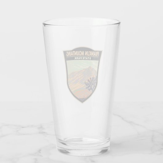 Franklin Mountains State Park Texas  Glas (Achterkant)