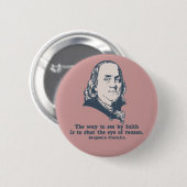 Franklin - Oog van het geloof Ronde Button 5,7 Cm (Voorkant /achterkant)