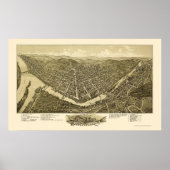 Franklin, PA Panoramic Map - 1901 Poster (Voorkant)