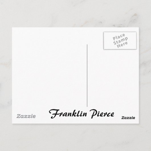 Franklin Pierce 14 Briefkaart (Achterkant)