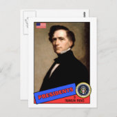 Franklin Pierce Baseball Card Briefkaart (Voorkant / Achterkant)