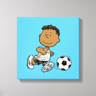 Franklin Plays Soccer Canvas Afdruk