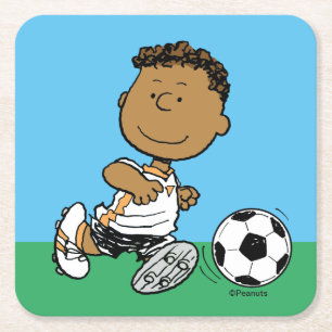 Franklin Plays Soccer Kartonnen Onderzetters