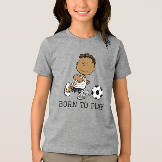 Franklin Plays Soccer Tri-Blend Shirt (Voorkant)