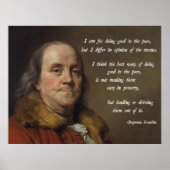 Franklin Poverty Quote Poster (Voorkant)