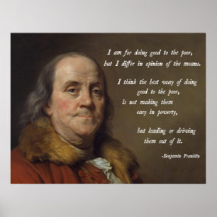 Franklin Poverty Quote Poster