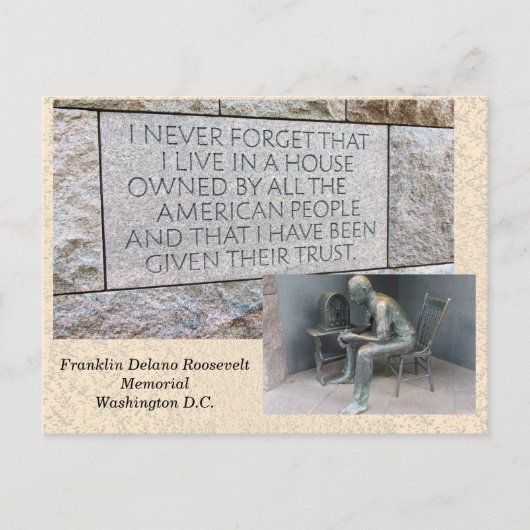 Franklin Roosevelt Memorial - briefkaart (Voorkant)