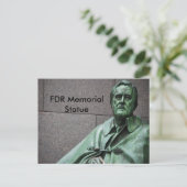 Franklin Roosevelt-standbeeld bij het FDR-monument Briefkaart (Staand voorkant)