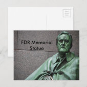 Franklin Roosevelt-standbeeld bij het FDR-monument Briefkaart (Voorkant / Achterkant)