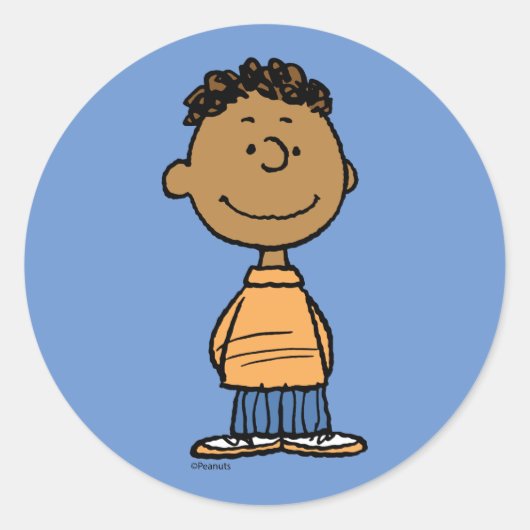 Franklin Smiling Ronde Sticker (Voorkant)