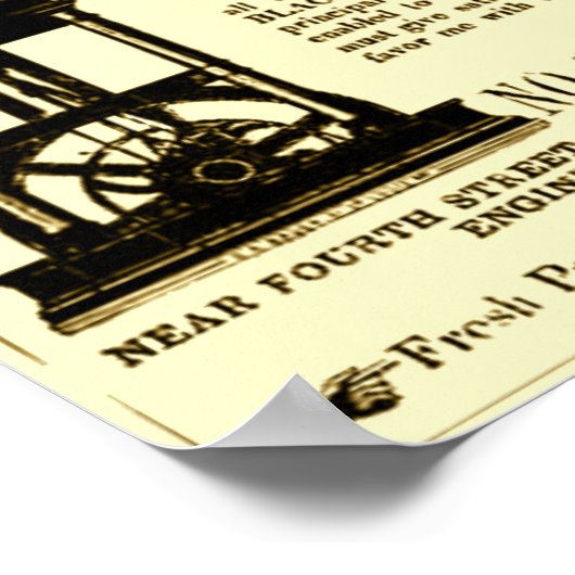 " Franklin Tea & Coffee Broadside 1853" Poster (Hoek)