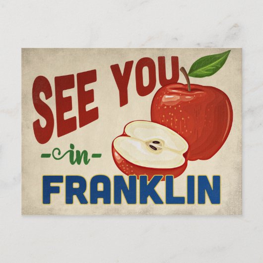 Franklin Tennessee Apple - Vintage Travel Briefkaart (Voorkant)