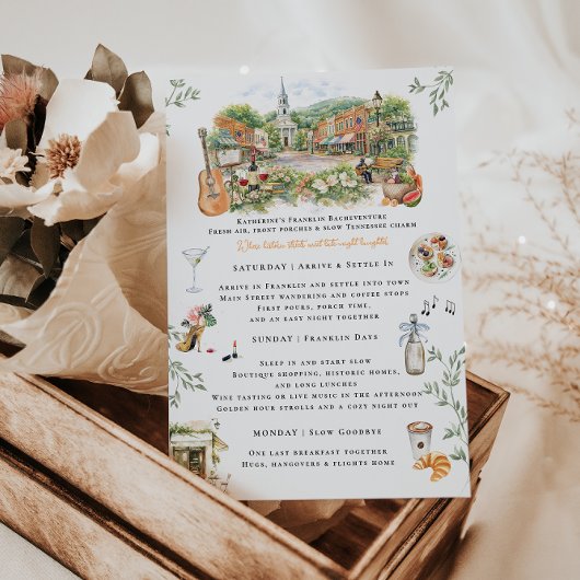 Franklin Tennessee Bachelorette-weekendprogramma Kaart