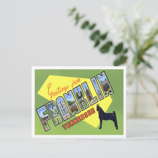 Franklin, Tennessee  Big Letters Briefkaart (Staand voorkant)