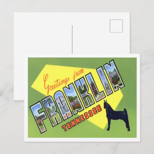 Franklin, Tennessee  Big Letters Briefkaart (Voorkant / Achterkant)