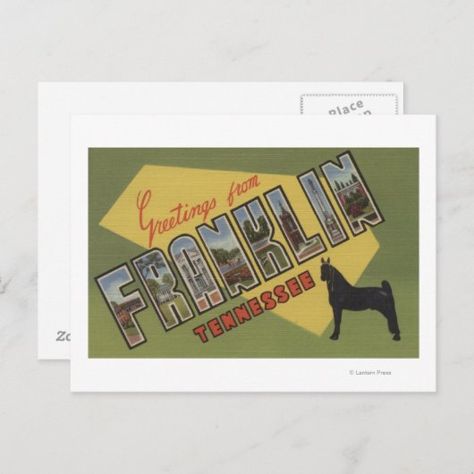 Franklin, Tennessee - Grote lettertjes Briefkaart (Voorkant / Achterkant)